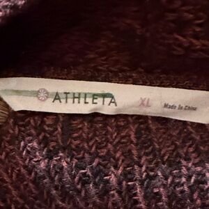 Athleta Burgundy Knit Sweater XL